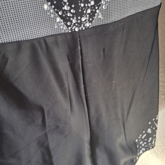 Dancer Girl XS Silver Star Glitz Pom Team Competition Leotard Costume - Picture 3 of 5